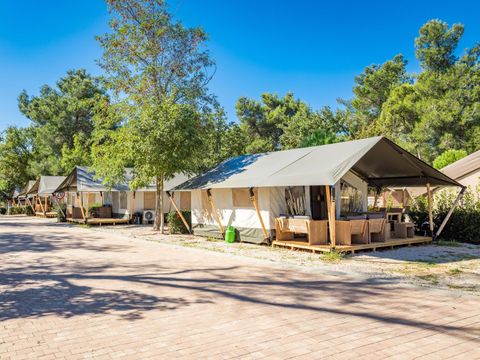 TENTE TOILE ET BOIS 5 personnes - Stella Maris - Tente Safari Confort + climatisation