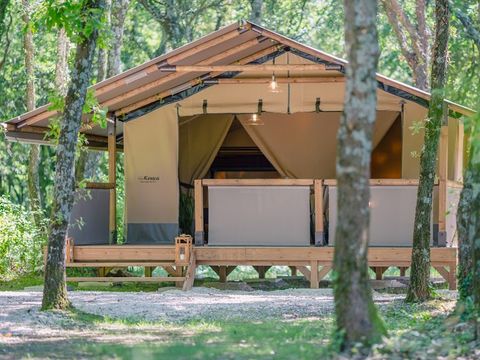 Tente en toile et en bois 5 personnes - Lodge
