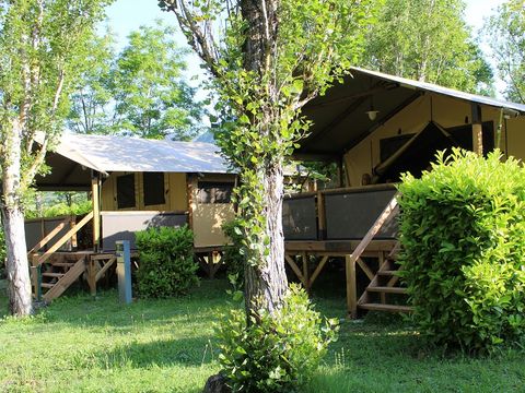 Tente en toile et en bois 5 personnes - Lodge