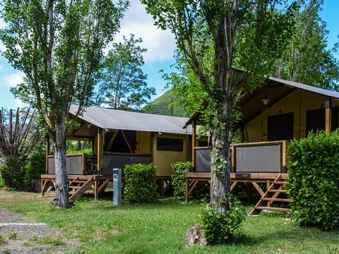Tente en toile et en bois 5 personnes - Lodge