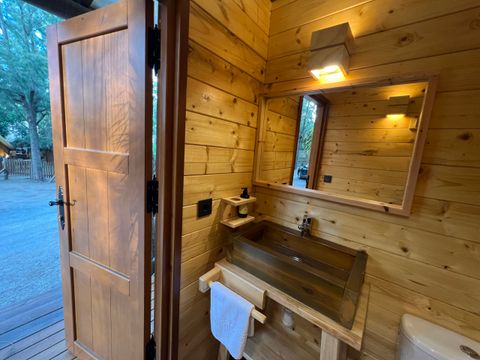Tente en toile et en bois 4 personnes - Tente Tamaral - 16m²