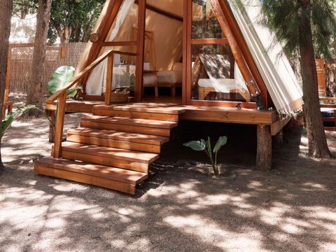 Tente en toile et en bois 4 personnes - Tente Sauceda - 25m²