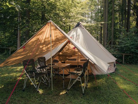 TENTE 4 personnes - Tente avec lit et matelas