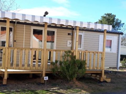MOBILHOME 6 personnes - RESIDENTIEL - 40m² - 3 chambres + 2 salles de bain + terrasse