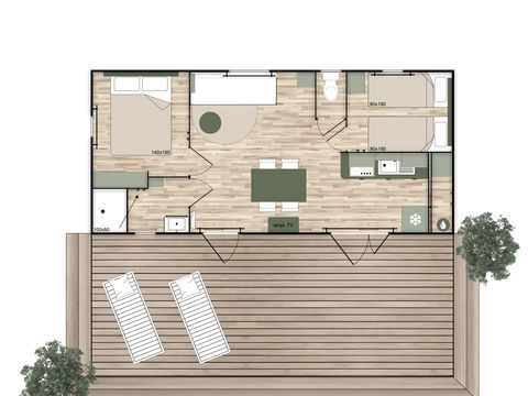 Mobilhome 4 personnes - Nest 33.2