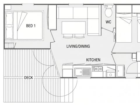 MOBILHOME 4 personnes - OPHEA - 2 chambres