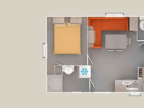 Mobilhome 6 personnes - EVOLUTION - 31 climatisé- - 3 chambres