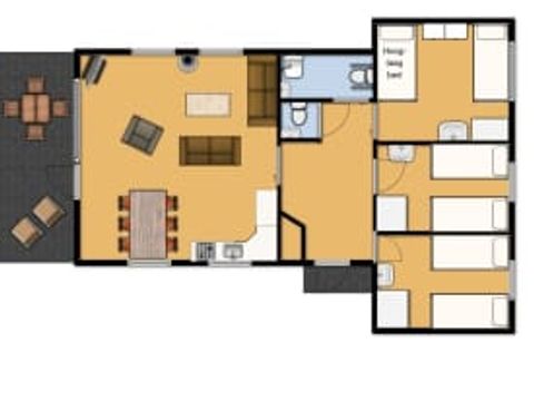 BUNGALOW 6 personnes - Accessible aux personnes handicapées bungalow de Dobbe