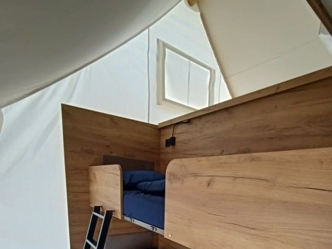 TENTE TOILE ET BOIS 6 personnes - Tente Glamping Bord de mer Luxe