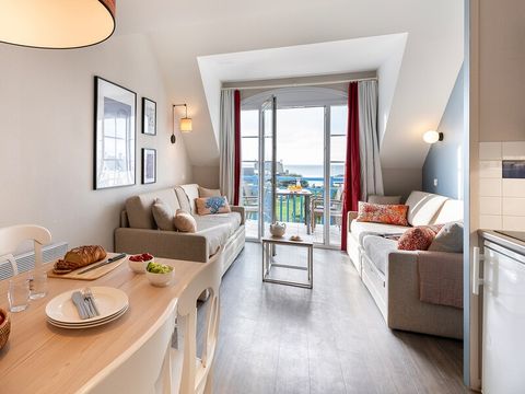 APPARTEMENT 6 personnes - 1 chambre + 1 coin nuit - Terrasse ou balcon - Vue mer - Rénové