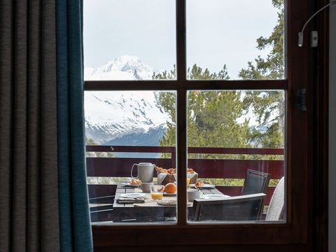 Appartement 6 personnes - 2 chambres - Piscine vue Mont Blanc extérieure - Balcon