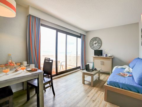 STUDIO 4 personnes - 1 alcôve de couchage - Terrasse ou balcon - Vue sur la mer