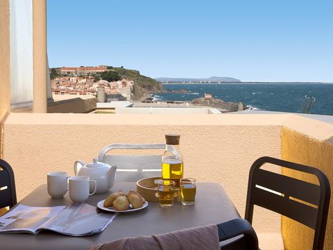 STUDIO 4 personnes - 1 alcôve de couchage - Terrasse ou balcon - Vue sur la mer