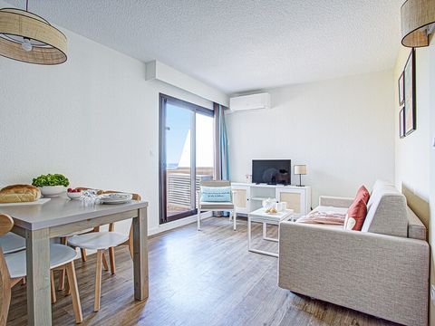 STUDIO 4 personnes - 1 alcôve de couchage - Terrasse ou balcon - Vue sur la mer