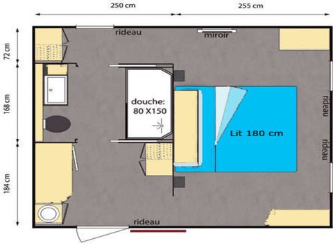 Mobilhome 2 personnes - Classique - 1 chambre