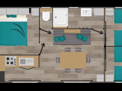 Mobilhome 6 personnes - Premium 3 Chambres 6 Personnes