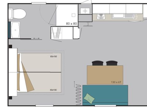 Mobilhome 3 personnes - MINI S