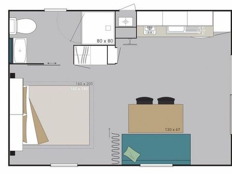 MOBILHOME 3 personnes - MINI S