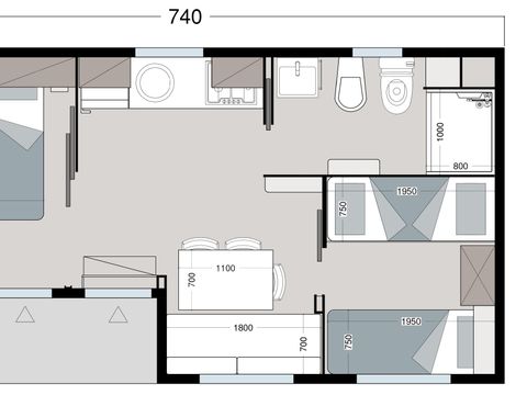 MOBILHOME 4 personnes - Charme