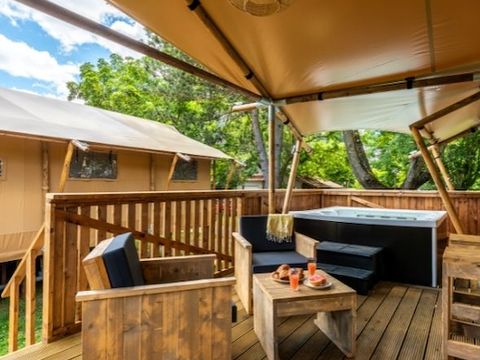 Hébergement 5 personnes - Tente Safari Lodge (40 m² - 2 ch.)
