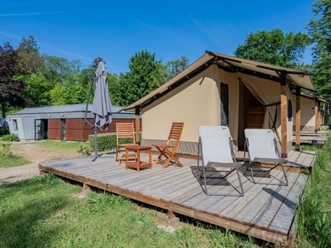 Tente en toile et en bois 2 personnes - Tente insolite - 9 m²