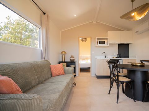 LODGE 4 personnes - Lodge Ethnique (sans spa) 1 chambre + canapé convertible séjour