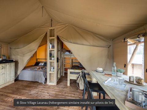 TENTE TOILE ET BOIS 5 personnes - Tente Lodge Insolite 2ch