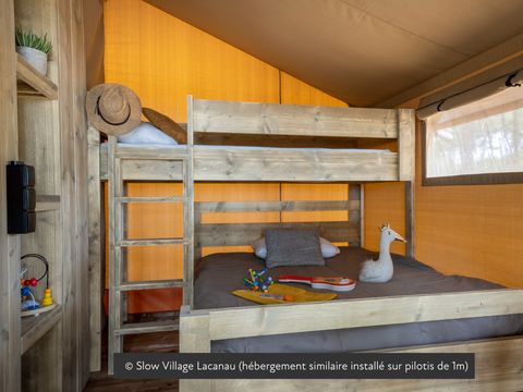 Tente en toile et en bois 5 personnes - Tente Lodge Insolite 2ch