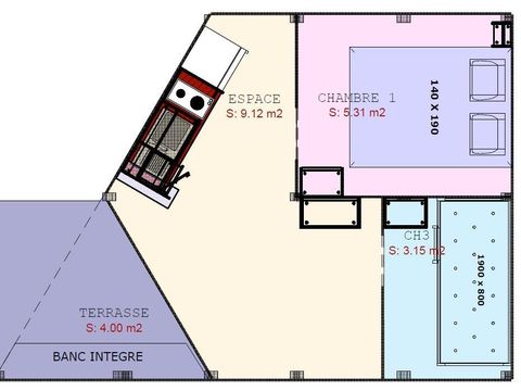 Tente en toile et en bois 4 personnes - TENTE SAHARI 2 CH 4 pers 1/4 pers
