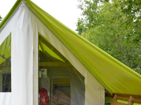 Tente en toile et en bois 4 personnes - TENTE SAHARI 2 CH 4 pers 1/4 pers