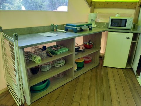 Tente en toile et en bois 4 personnes - TENTE SAHARI 2 CH 4 pers 1/4 pers
