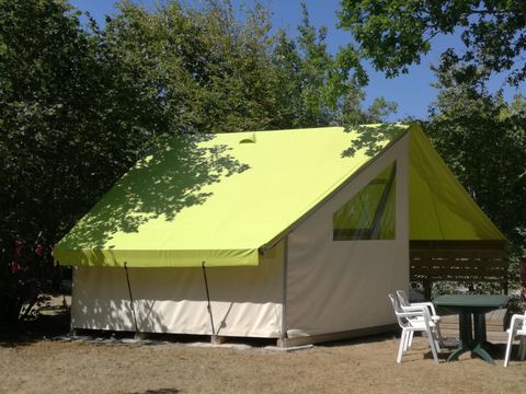 Tente en toile et en bois 4 personnes - TENTE SAHARI 2 CH 4 pers 1/4 pers