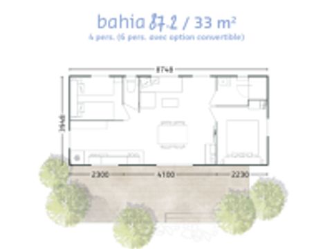 MOBILHOME 4 personnes - PREMIUM FAMILLE 2 ch 4 pers 