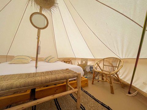 Tente en toile et en bois 2 personnes - Marfil (1R 2P)