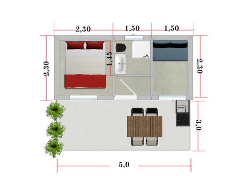 BUNGALOW 3 personnes - Bungalow 3 personnes