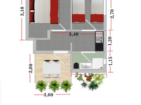 BUNGALOW 4 personnes - Bungalow 4 personnes