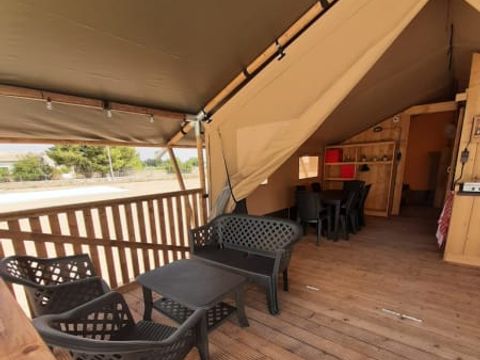TENTE TOILE ET BOIS 6 personnes - Safari