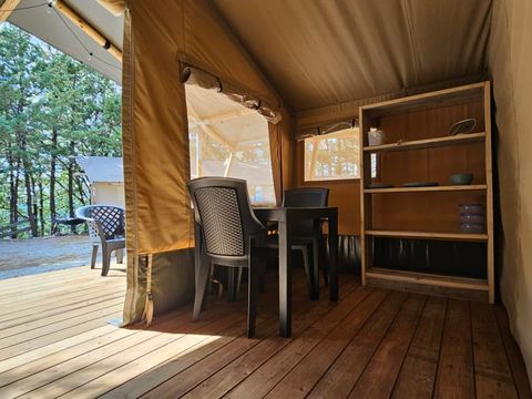 TENTE TOILE ET BOIS 4 personnes - Safari
