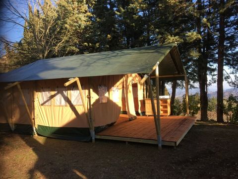 TENTE TOILE ET BOIS 6 personnes - Safari