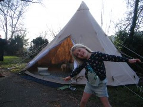 TENTE TOILE ET BOIS 4 personnes - Tipi