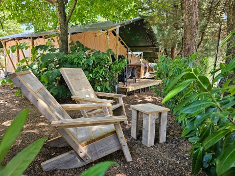 TENTE TOILE ET BOIS 6 personnes - Tente safari