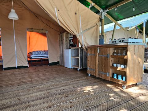 TENTE TOILE ET BOIS 6 personnes - Tente safari