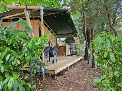 TENTE TOILE ET BOIS 6 personnes - Tente safari