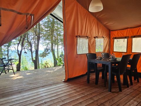 TENTE TOILE ET BOIS 6 personnes - Tente safari