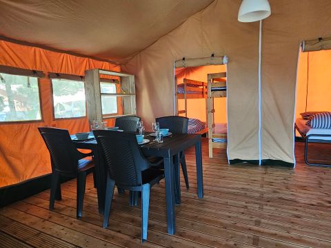 TENTE TOILE ET BOIS 6 personnes - Tente safari