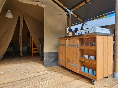 TENTE TOILE ET BOIS 4 personnes - Tente safari