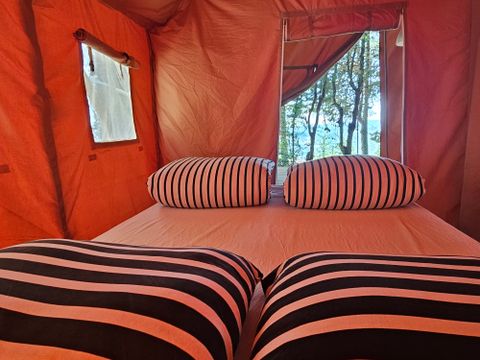 TENTE TOILE ET BOIS 6 personnes - Camping Luna del Monte - Tente Safari 6 personnes