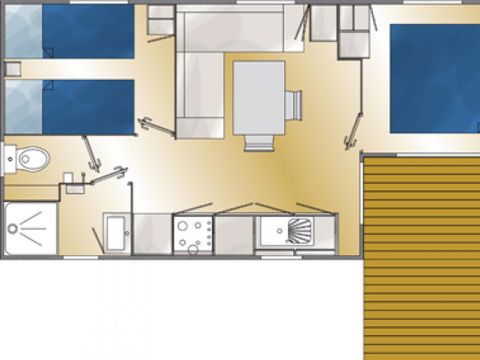 MOBILHOME 4 personnes - 25m²