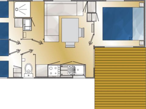 MOBILHOME 6 personnes - 28m²