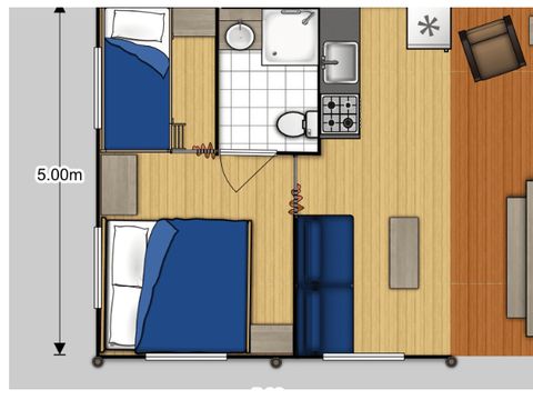 TENTE TOILE ET BOIS 5 personnes - La cambrousse